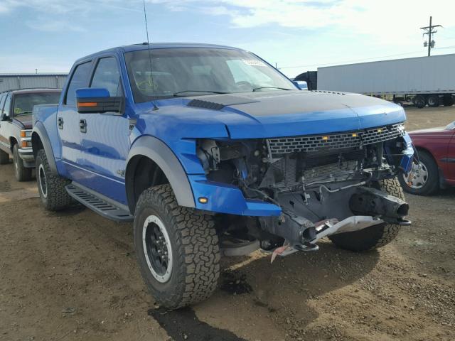 1FTFW1R63DFB30332 - 2013 FORD F150 SVT R BLUE photo 1