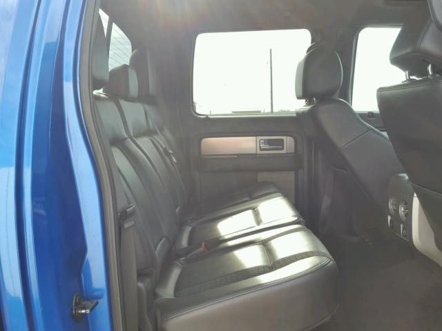 1FTFW1R63DFB30332 - 2013 FORD F150 SVT R BLUE photo 6