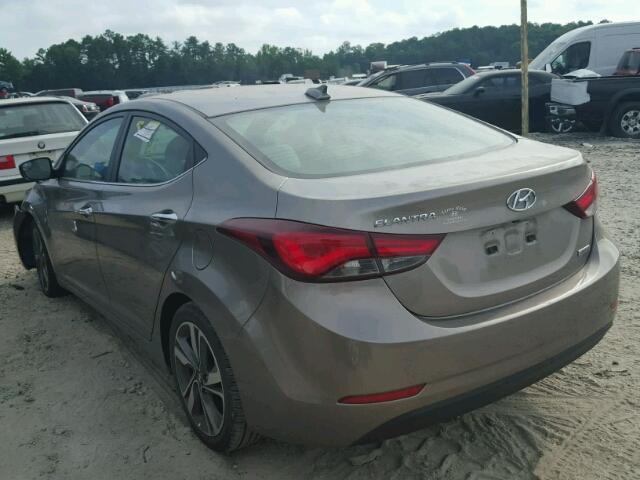 5NPDH4AE8EH484389 - 2014 HYUNDAI ELANTRA SE BROWN photo 3