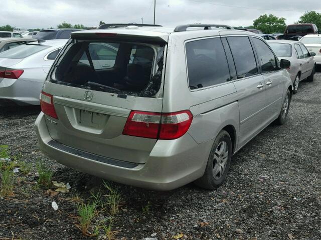 5FNRL38747B414685 - 2007 HONDA ODYSSEY EX SILVER photo 4