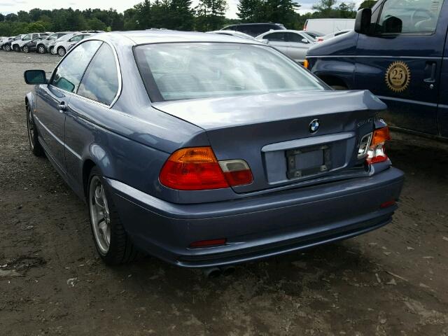 WBABN53451JU21453 - 2001 BMW 330 CI BLUE photo 3