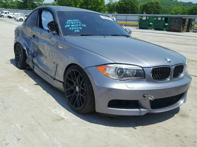 WBAUC9C56CVM12576 - 2012 BMW 135 I GRAY photo 1