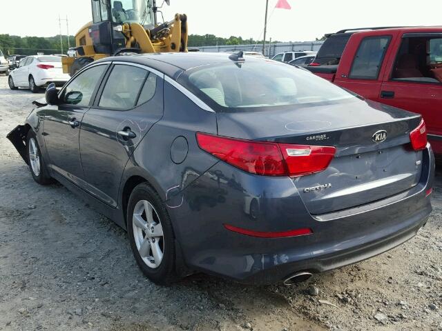 KNAGM4A78F5566356 - 2015 KIA OPTIMA LX BLUE photo 3