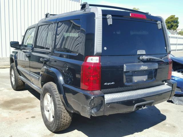 1J8HG48N87C690538 - 2007 JEEP COMMANDER BLACK photo 3