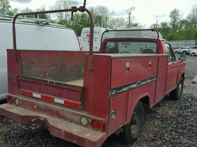 3FTHF35H0VMA23655 - 1997 FORD F350 RED photo 4