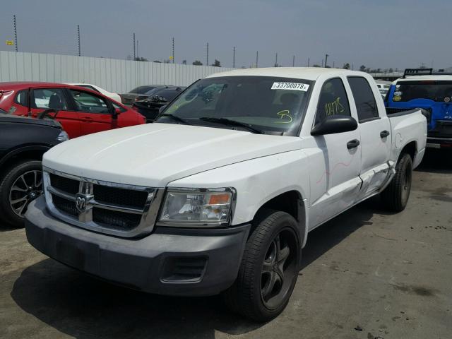 1D7HE38K98S561797 - 2008 DODGE DAKOTA SXT WHITE photo 2