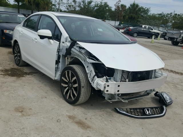 19XFB2F92FE034303 - 2015 HONDA CIVIC EXL WHITE photo 1