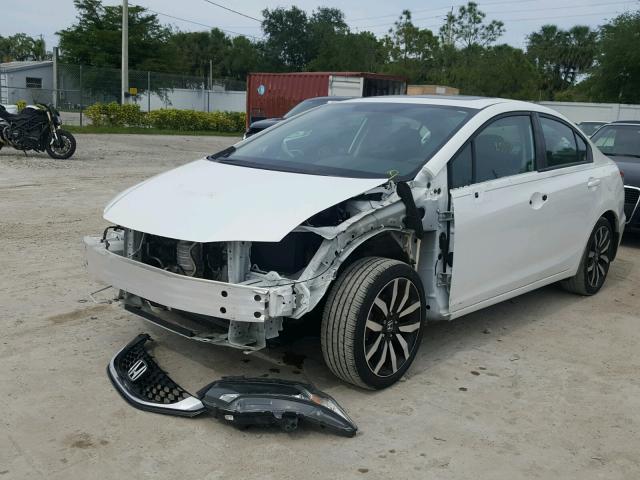 19XFB2F92FE034303 - 2015 HONDA CIVIC EXL WHITE photo 2
