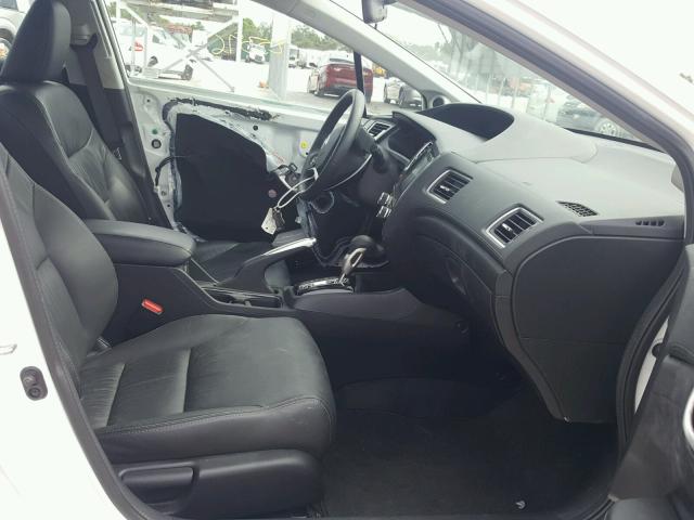 19XFB2F92FE034303 - 2015 HONDA CIVIC EXL WHITE photo 5