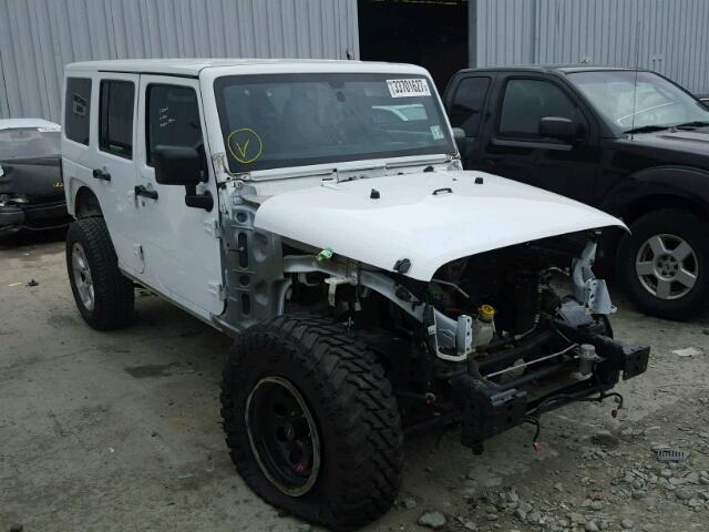 1C4BJWEG8EL235170 - 2014 JEEP WRANGLER U WHITE photo 1