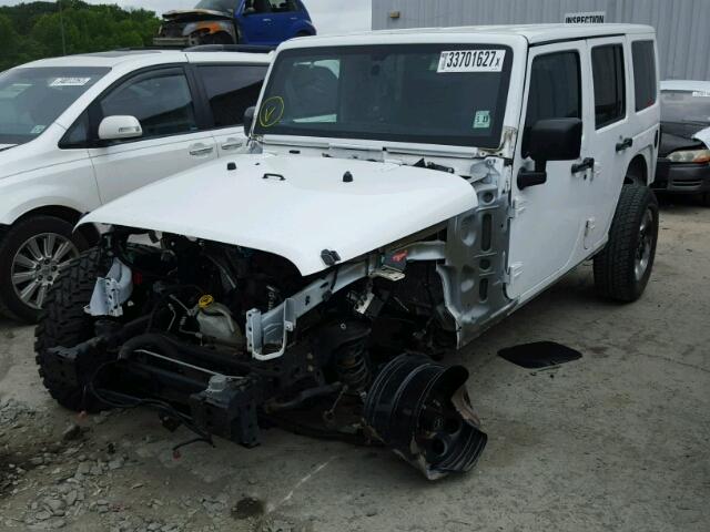 1C4BJWEG8EL235170 - 2014 JEEP WRANGLER U WHITE photo 2