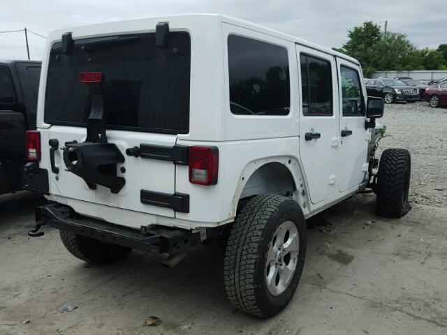 1C4BJWEG8EL235170 - 2014 JEEP WRANGLER U WHITE photo 4