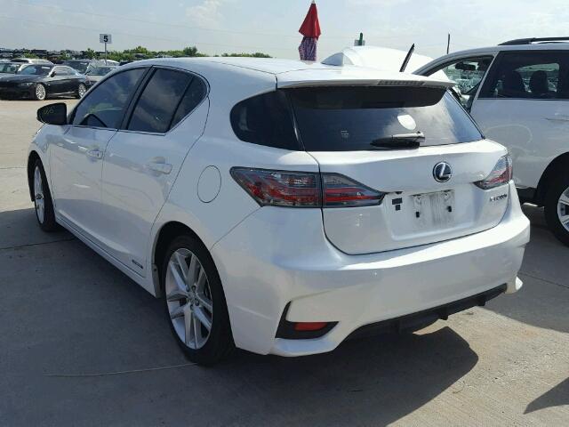 JTHKD5BH1F2243874 - 2015 LEXUS CT WHITE photo 3