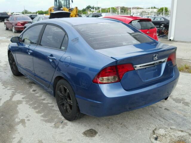 19XFA16889E032855 - 2009 HONDA CIVIC EX BLUE photo 3