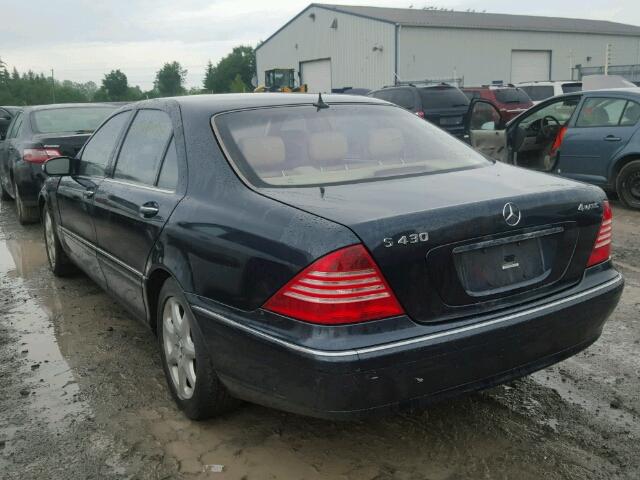 WDBNG83J93A351667 - 2003 MERCEDES-BENZ S430 4MATI BLUE photo 3