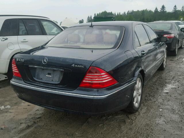 WDBNG83J93A351667 - 2003 MERCEDES-BENZ S430 4MATI BLUE photo 4