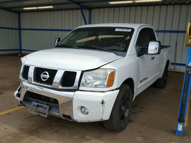 1N6BA06A05N576247 - 2005 NISSAN TITAN XE WHITE photo 2