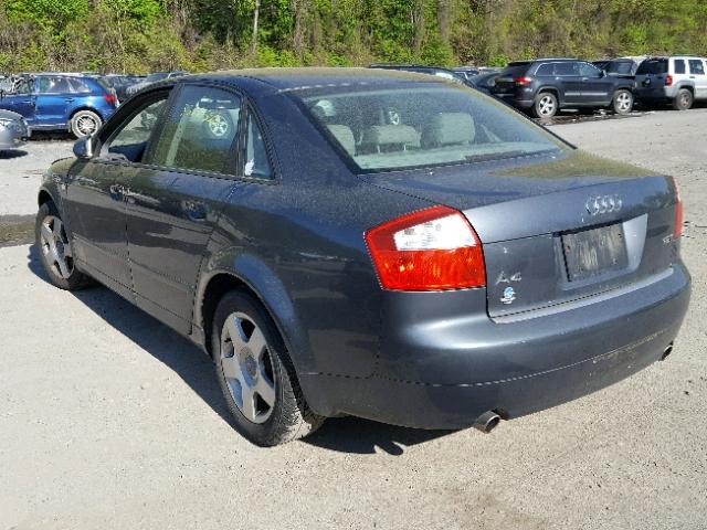 WAUJC68E64A151842 - 2004 AUDI A4 1.8T GRAY photo 3