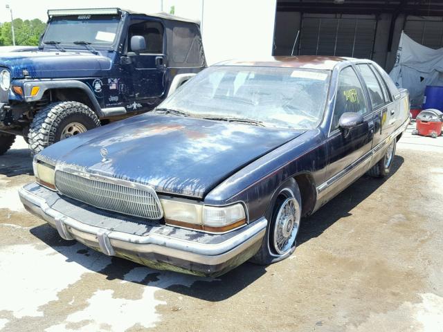 1G4BN5376NR405455 - 1992 BUICK ROADMASTER BLUE photo 2