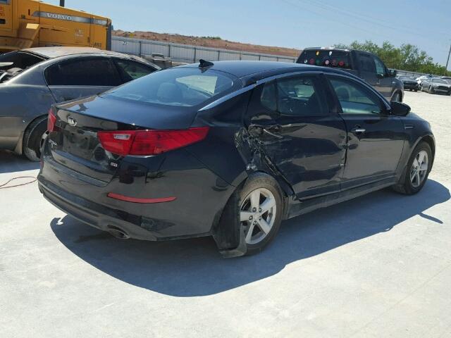 KNAGM4A73F5660564 - 2015 KIA OPTIMA LX BLACK photo 4