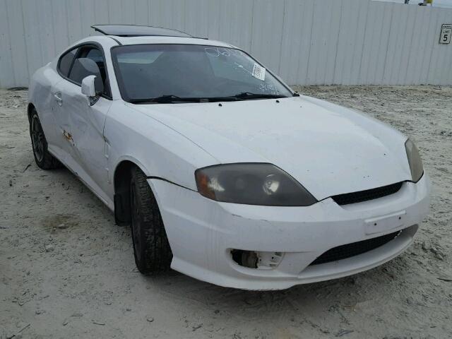 KMHHM65D65U180649 - 2005 HYUNDAI TIBURON WHITE photo 1