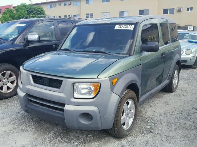 5J6YH18635L000259 - 2005 HONDA ELEMENT EX GREEN photo 2