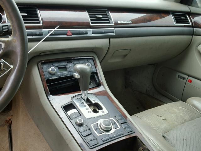 WAUML44E34N023929 - 2004 AUDI A8 L QUATT SILVER photo 9