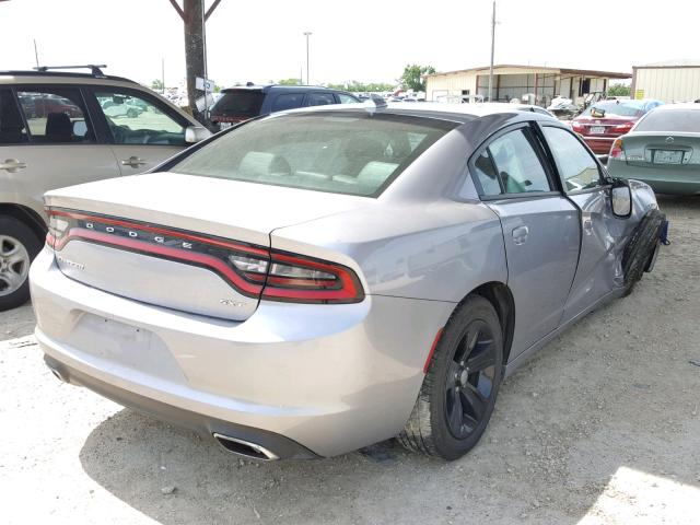 2C3CDXHG4HH528714 - 2017 DODGE CHARGER SX SILVER photo 4