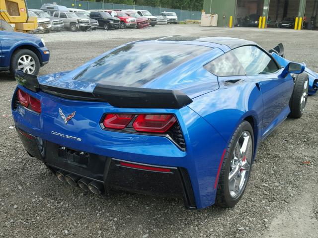 1G1YC2D71E5103816 - 2014 CHEVROLET CORVETTE S BLUE photo 4