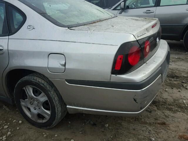 2G1WF55E659159511 - 2005 CHEVROLET IMPALA SILVER photo 10