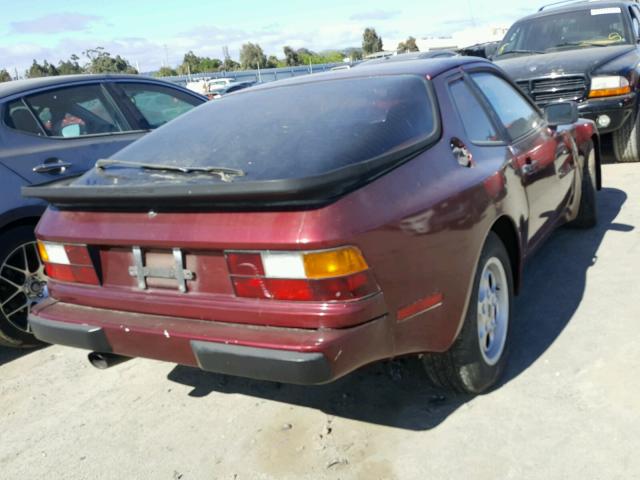 WP0AA0943FN455766 - 1985 PORSCHE 944 BURGUNDY photo 4