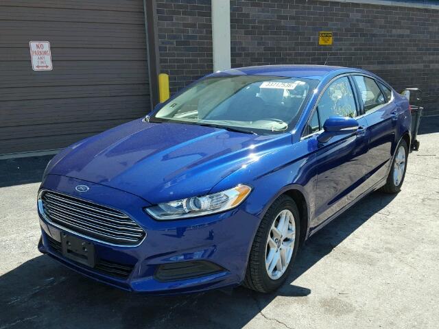 3FA6P0H79FR167687 - 2015 FORD FUSION SE BLUE photo 2