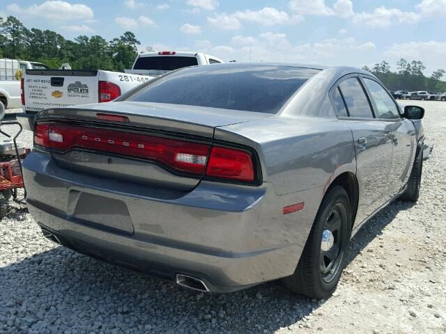 2C3CDXAG8CH295536 - 2012 DODGE CHARGER PO GRAY photo 4