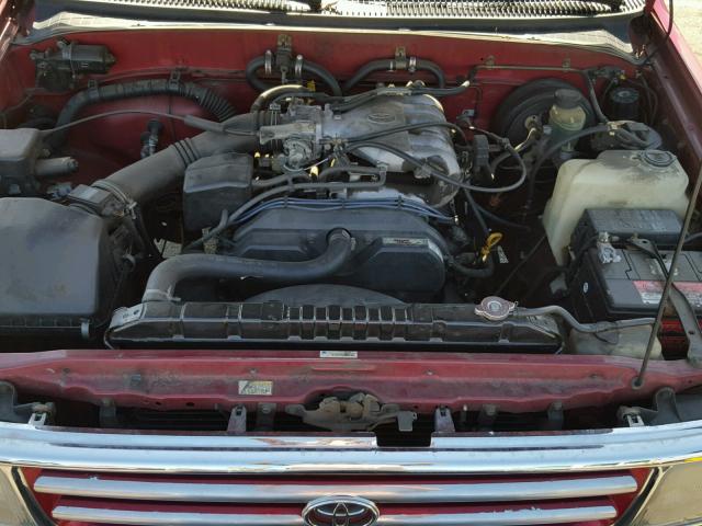 JT4TN14D4T0019284 - 1996 TOYOTA T100 XTRAC BURGUNDY photo 7