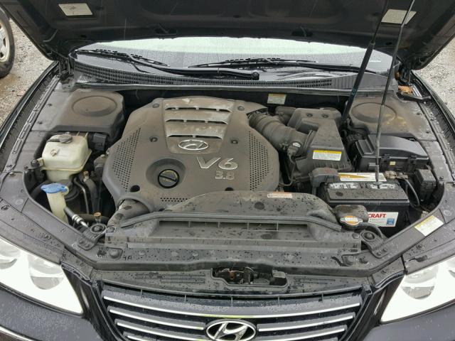 KMHFC46F16A046276 - 2006 HYUNDAI AZERA SE BLACK photo 7