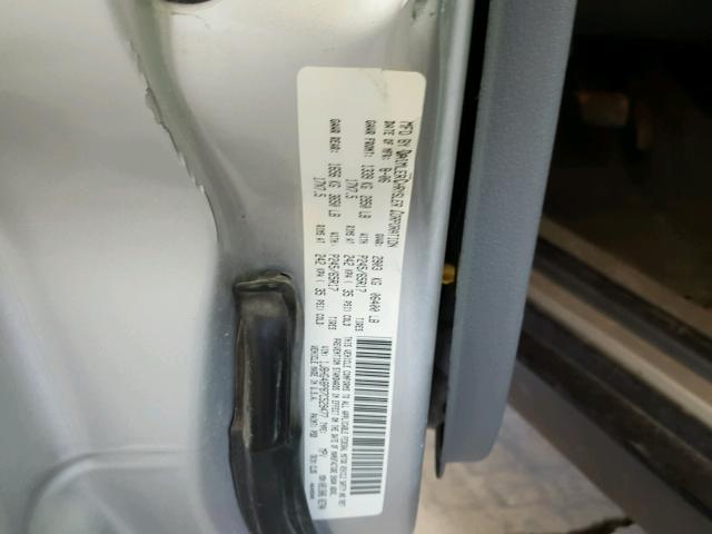 1J8HG48P87C529477 - 2007 JEEP COMMANDER SILVER photo 10