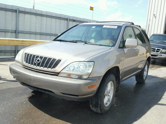 JTJHF10U710169912 - 2001 LEXUS RX 300 BEIGE photo 2