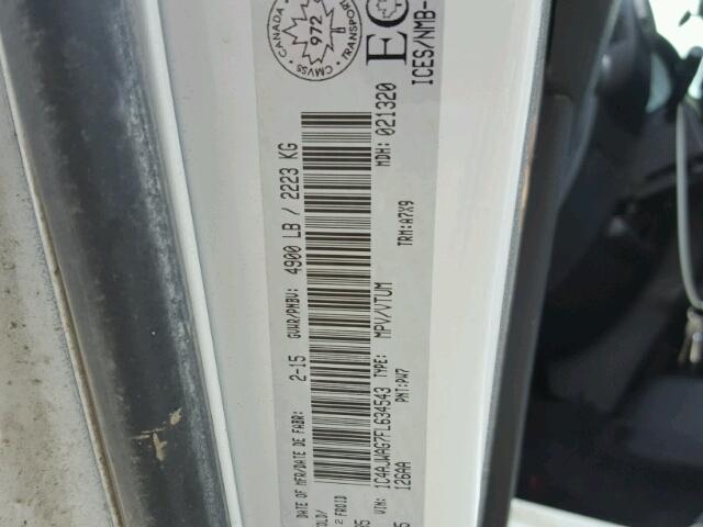 1C4AJWAG7FL634543 - 2015 JEEP WRANGLER S WHITE photo 10