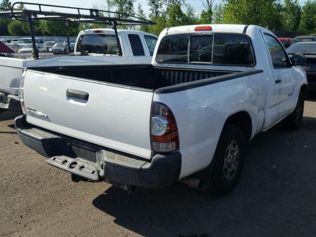 5TENX4CN7AZ743708 - 2010 TOYOTA TACOMA WHITE photo 4