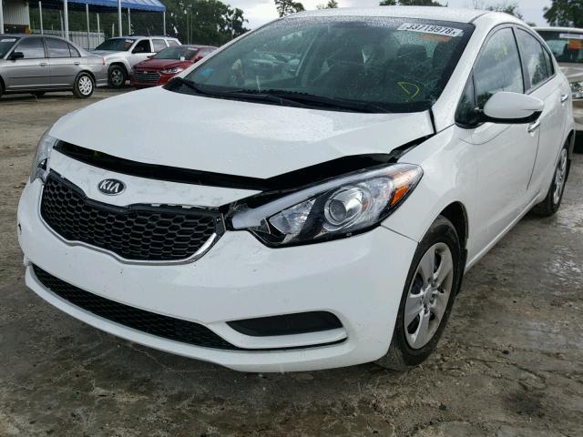 KNAFK4A61G5616735 - 2016 KIA FORTE LX WHITE photo 2