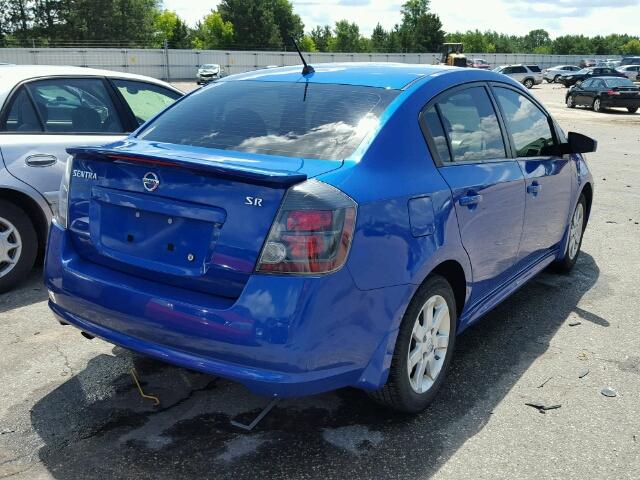 3N1AB6AP2AL708836 - 2010 NISSAN SENTRA BLUE photo 4