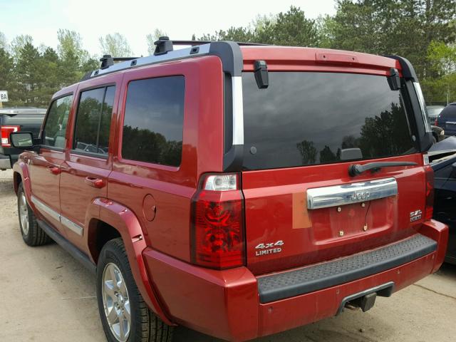 1J8HG58266C167027 - 2006 JEEP COMMANDER 红色 照片 3
