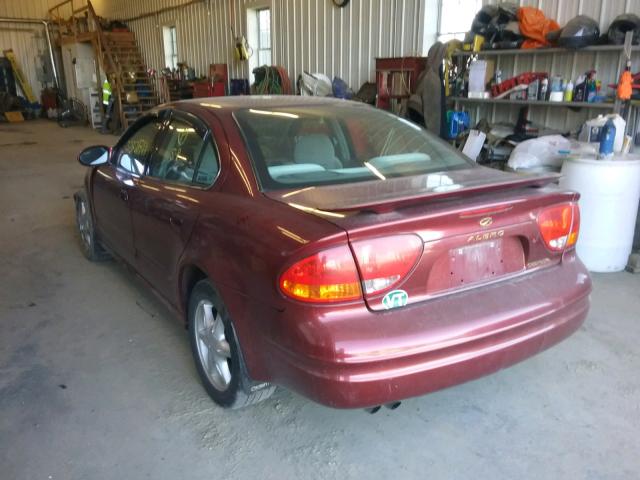 1G3NL52E21C140022 - 2001 OLDSMOBILE ALERO GL RED photo 3