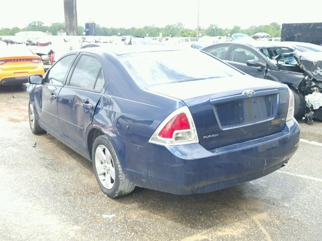 3FAFP07Z06R232252 - 2006 FORD FUSION SE BLUE photo 3