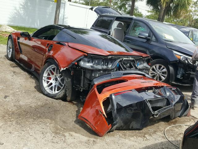 1G1YR2D67F5600473 - 2015 CHEVROLET CORVETTE S ORANGE photo 3