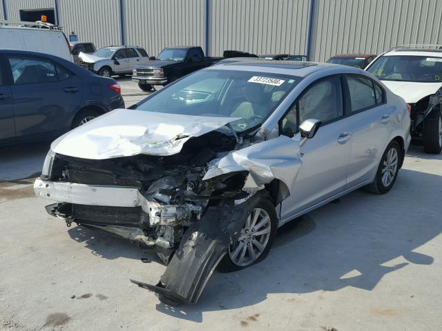 2HGFB2F98CH552188 - 2012 HONDA CIVIC EXL SILVER photo 2