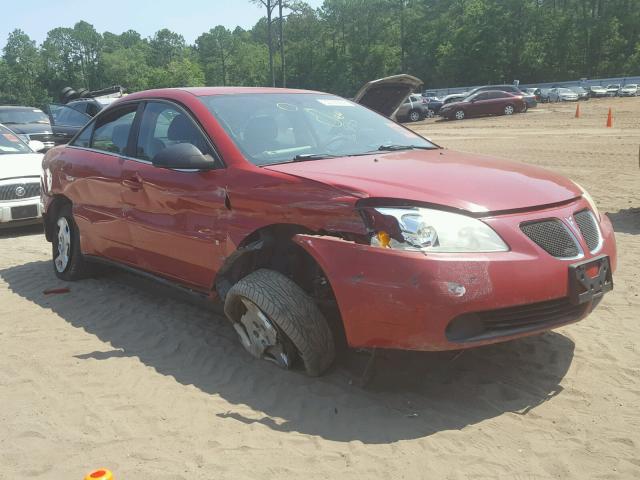 1G2ZF58B774199922 - 2007 PONTIAC G6 VALUE L RED photo 1