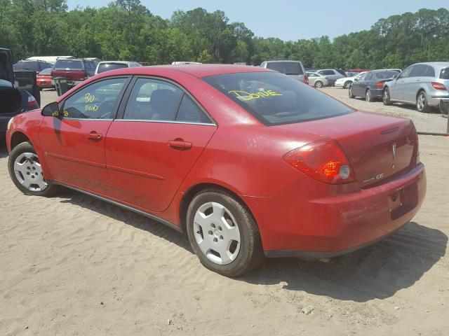 1G2ZF58B774199922 - 2007 PONTIAC G6 VALUE L RED photo 3