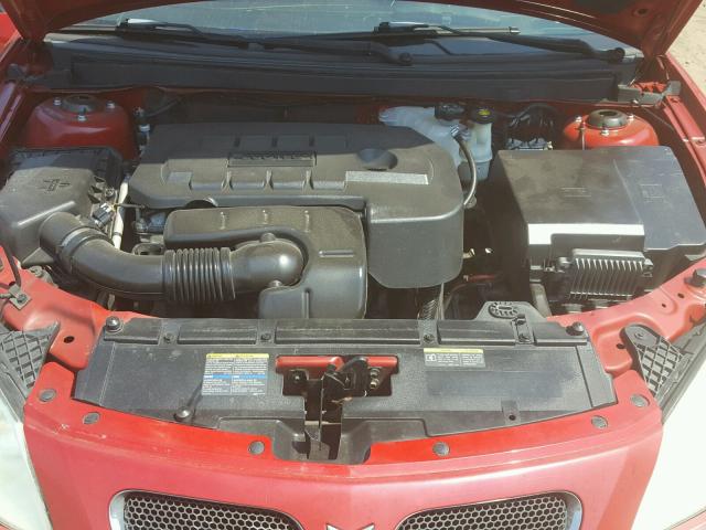 1G2ZF58B774199922 - 2007 PONTIAC G6 VALUE L RED photo 7