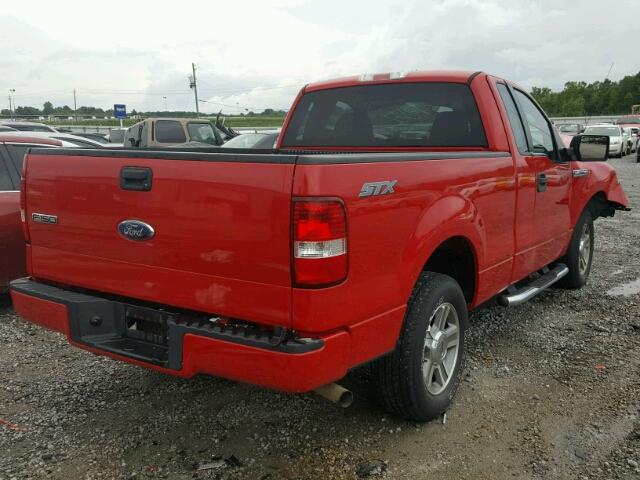 1FTRF12W18KD52744 - 2008 FORD F150 RED photo 4